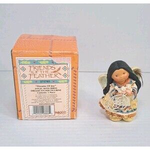 Enesco Friends of the Feather 1998 Dreams Of Joy 375705 Angel 3" Figurine w/ Box